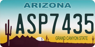 AZ license plate ASP7435