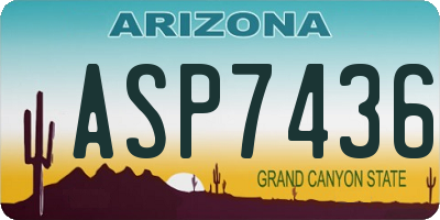 AZ license plate ASP7436