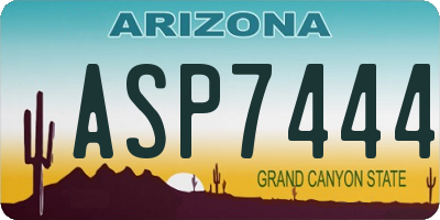 AZ license plate ASP7444