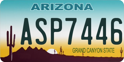 AZ license plate ASP7446