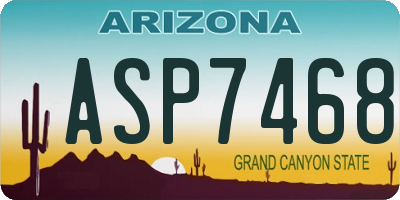 AZ license plate ASP7468