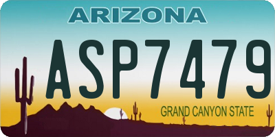 AZ license plate ASP7479