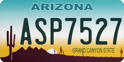 AZ license plate ASP7527