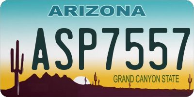 AZ license plate ASP7557