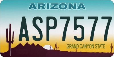 AZ license plate ASP7577