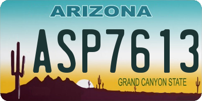 AZ license plate ASP7613