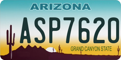 AZ license plate ASP7620