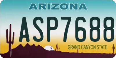 AZ license plate ASP7688