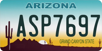 AZ license plate ASP7697