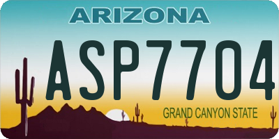 AZ license plate ASP7704