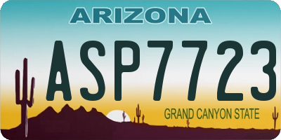 AZ license plate ASP7723