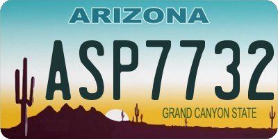AZ license plate ASP7732
