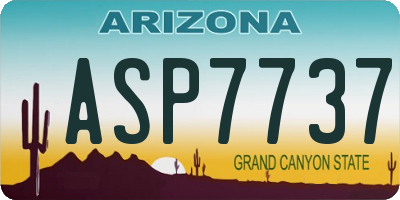 AZ license plate ASP7737