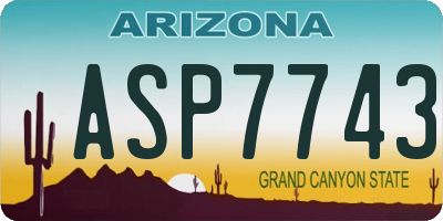 AZ license plate ASP7743