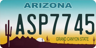 AZ license plate ASP7745
