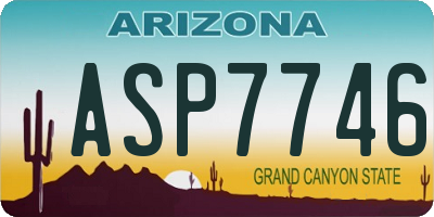 AZ license plate ASP7746
