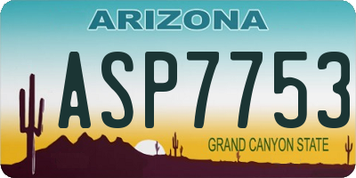 AZ license plate ASP7753