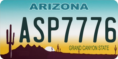 AZ license plate ASP7776