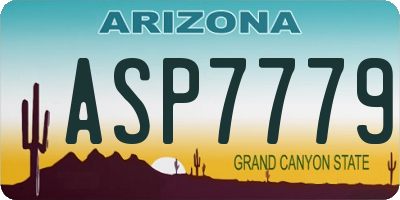 AZ license plate ASP7779