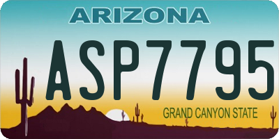 AZ license plate ASP7795