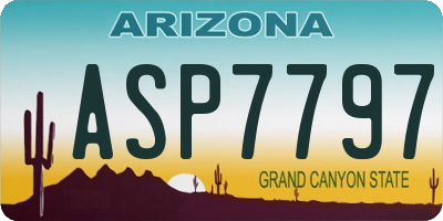 AZ license plate ASP7797