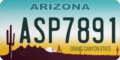 AZ license plate ASP7891
