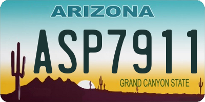 AZ license plate ASP7911