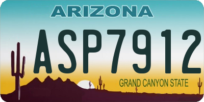 AZ license plate ASP7912