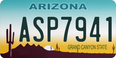 AZ license plate ASP7941