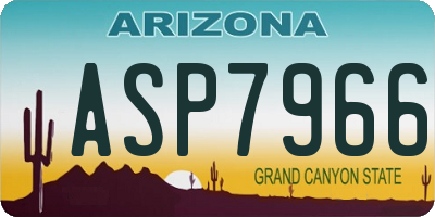AZ license plate ASP7966