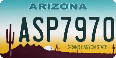AZ license plate ASP7970