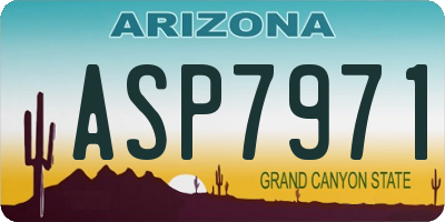 AZ license plate ASP7971