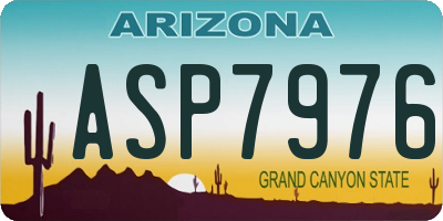 AZ license plate ASP7976