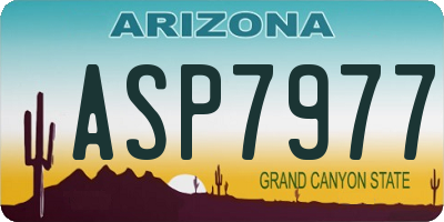 AZ license plate ASP7977