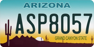 AZ license plate ASP8057