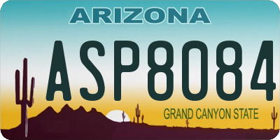 AZ license plate ASP8084