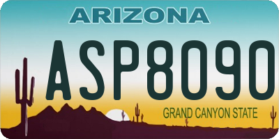 AZ license plate ASP8090