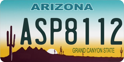 AZ license plate ASP8112