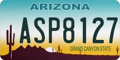 AZ license plate ASP8127
