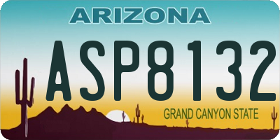 AZ license plate ASP8132