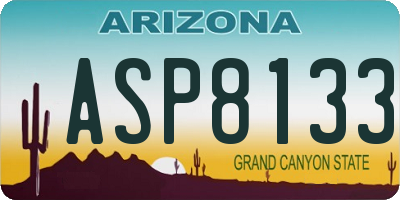 AZ license plate ASP8133