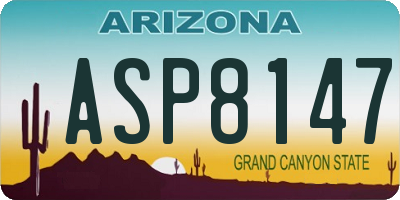 AZ license plate ASP8147