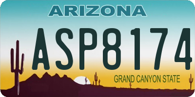 AZ license plate ASP8174