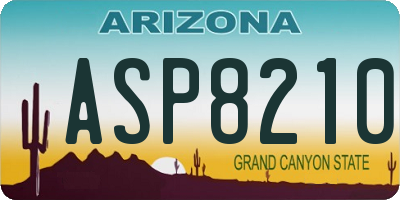 AZ license plate ASP8210