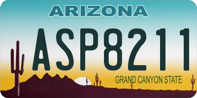 AZ license plate ASP8211
