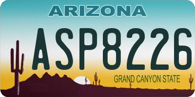 AZ license plate ASP8226