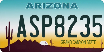 AZ license plate ASP8235