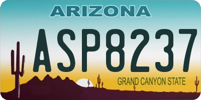 AZ license plate ASP8237