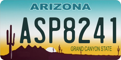 AZ license plate ASP8241