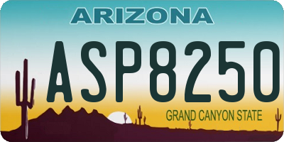 AZ license plate ASP8250